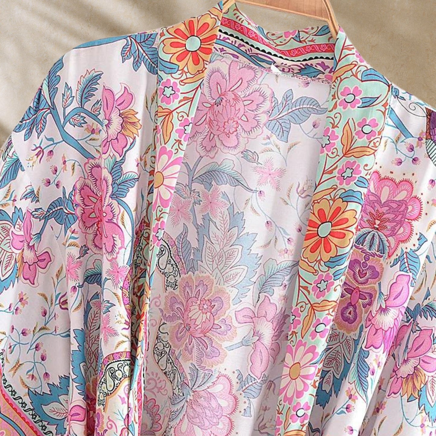 Kimono long femme fleuri