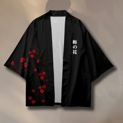 Veste kimono noir femme style japonais