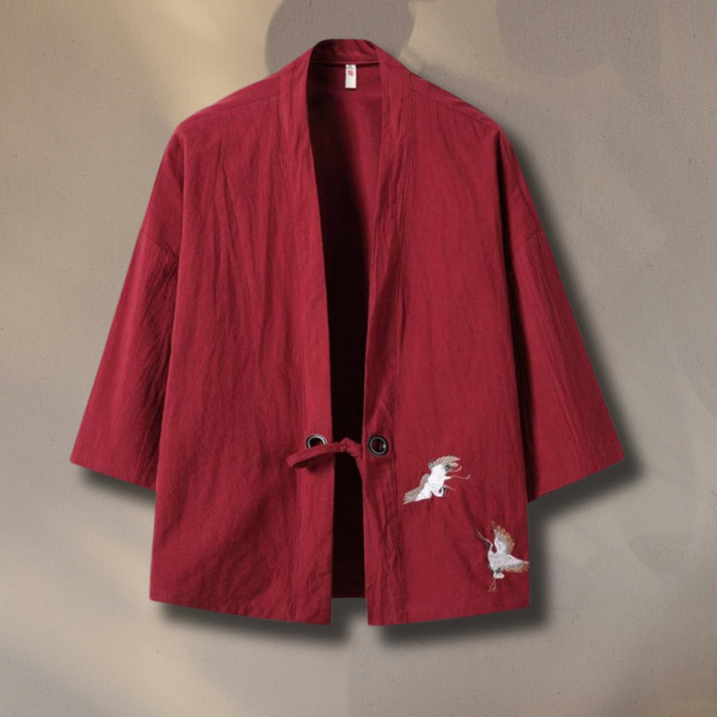 Veste kimono rouge femme style japonais