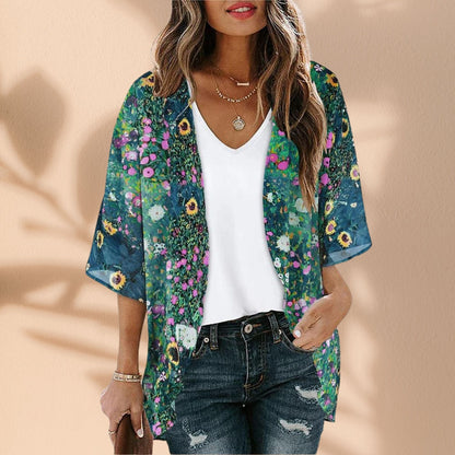 Veste kimono femme fleuri