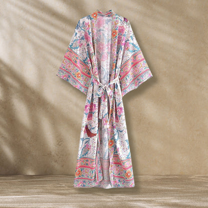 Kimono long femme fleuri