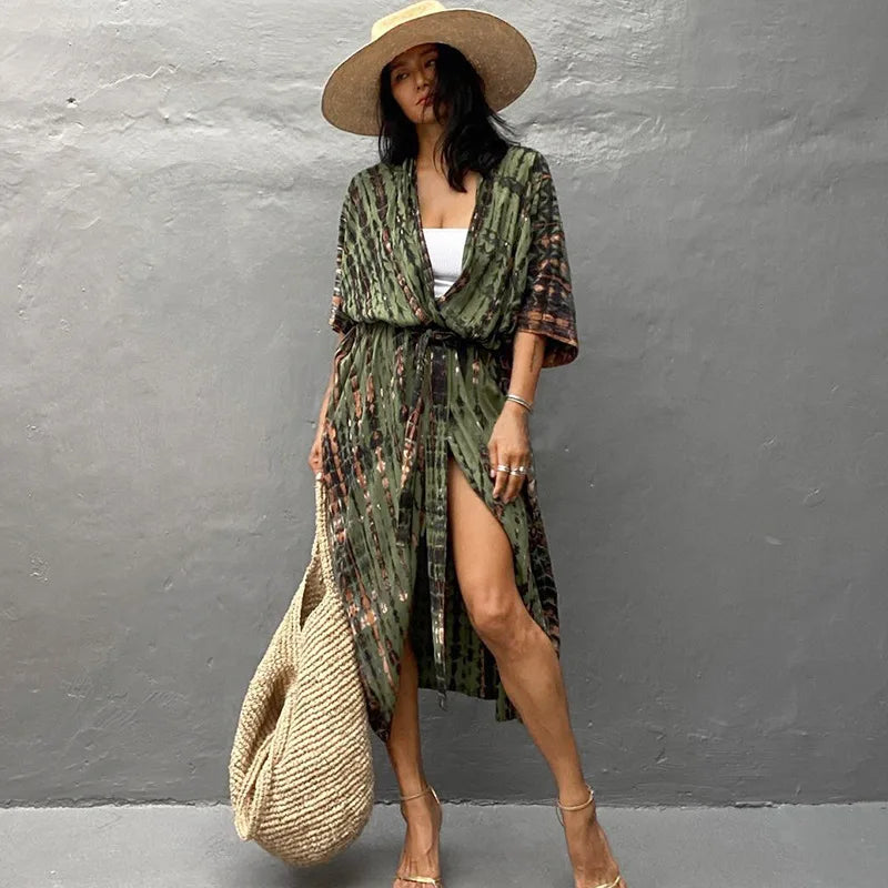 Robe kimono femme style plage