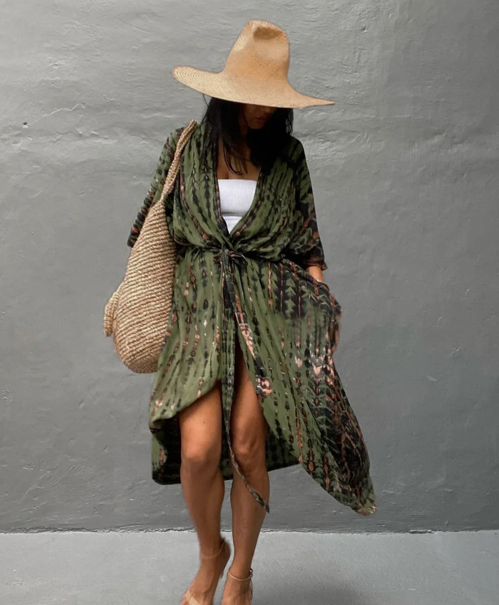 Robe kimono femme style plage