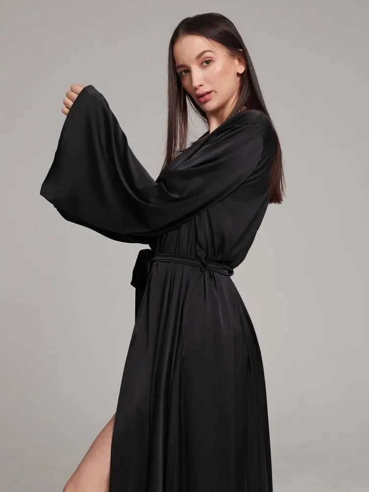 Kimono long femme noir