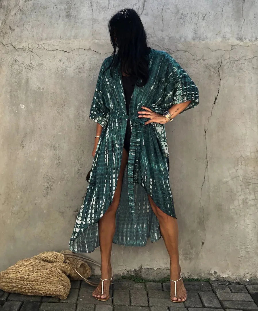 Robe kimono femme style plage