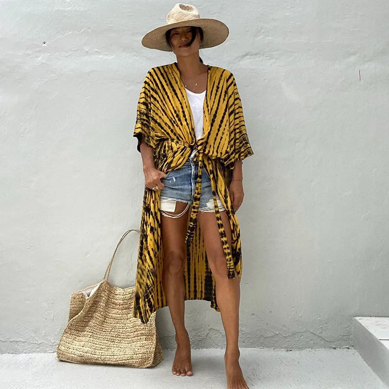 Robe kimono femme style plage