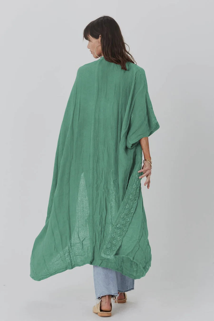 Robe kimono femme vert